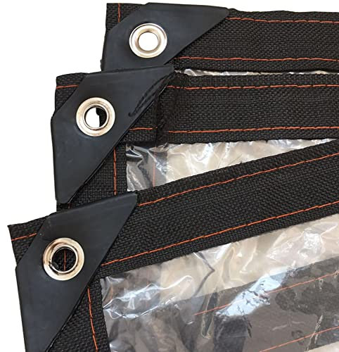 wasserdichte Plane Leicht Außen Klar abdeckplanen Außen Fenster, Balkon, Pflanzenschutz PE Plastikzelt Tarp mit Ösen, Stärke 0,13 mm