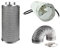 Abluft Set mit Mini Lüfter 150m³/h und Aktivkohlefilter 100x200mm 170-255 m³/h: Lüftung Klima Growbox LED (m-150 m³/h)