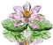 H&D HYALINE & DORA Figurine de fleur de lotus en cristal rose, décoration d'intérieur pour Feng Shui, boîte cadeau