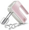 WHOJA Hand Mixer 120W 5 Speed Dough Hand Mixer Egg Beater Food Blender for Kitchen Baking Cake Ice Cream with 2X Dough Hooks Cream Milk Frother (Color : Pink)