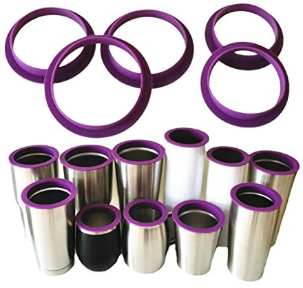 5PCS Tumbler Shields for Epoxy Tumbler, Silicone Tumbler Protector for Resin Paint,Cup Silicone Insert Paint Spray Shield, Epoxy Resin Cup Protector Clean Rims DIY Glitter Epoxy Tumblers (5)