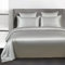 Omela Satin Bettwäsche Set 135x200 Silber Grau Einfarbig Unifarben Glatt Bettbezug mit Reißverschluss 2 Teilig 100% Glanzsatin Polyester Sommerbettwäsche und Kissenbezug 80x80 cm