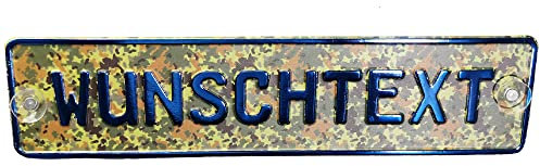 LKW Truck Fahrerschild Schild Namensschild Name oder Text Funschild Fun Schild Wunschtext AUTO Trucker Car, mit Camouflage Design Traktor Schild ign