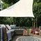 HAIKUS Toldo Vela Triangular 4x4x4 m, Vela de Sombra Triángula 4x4x4m HDPE, Transpirable, Resistente al 98% Rayos UV para Exterior, Patio, Jardín, Terrazas (Blanco)