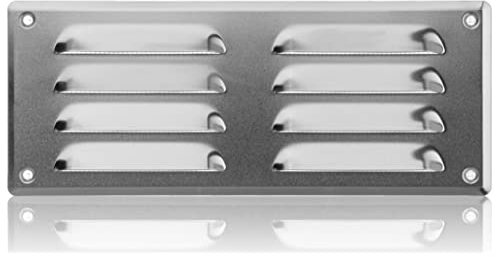 260x105mm Griglia di Ventilazione in Alluminio con Zanzariera - Griglie di Aerazione in Metallo