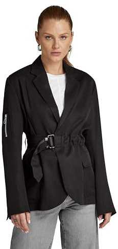 G-Star RAW Damen Belted Blazer, Schwarz (dk Black D24254-D520-6484), M
