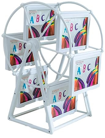 Garneck Fotorahmentisch Gehen Runde Bild Rahmen Riesenrad Modell Figurine Inhaber Von Kunstwerken Freunde Fotorahmen Baby-fotorahmen Hochzeitsfoto Bilderrahmen Plastik Rotieren