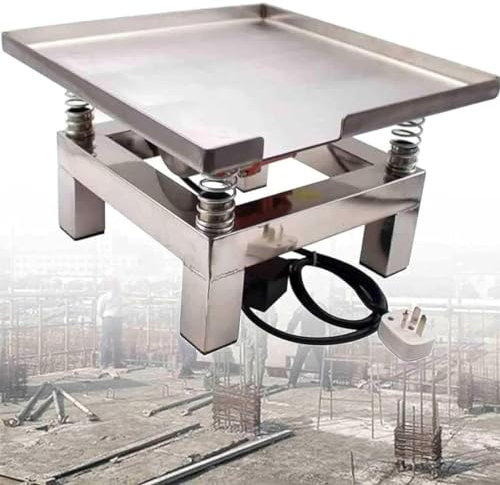 Tables Vibrantes En Béton, Table Vibrante électrique à Plaque Plate En Béton, Plate-Forme De Vibration Du Bloc De Test Sur Banc, 3000 Tr/Min, Pour L'élimination Des Bulles D'air Du Gobelet,35*35*22cm
