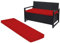 Crescent Textile 100% Waterproof Garden Bench Cushion 2/3/4 Seater Outdoor Long Bench Seat Pad for Lawn & Garden, Patio, Office, Coffee Shop with Removable Cover (3 Seater 140cm x 51cm x 5cm, Red)