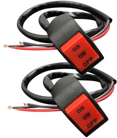 Gebildet 2pz ON/ON/OFF Interruttore Manubrio Moto Interruttore Fendinebbia, Universale 22mm-7/8 pollici Interruttore Fendinebbia Guida 3 Fili Interruttore Montaggio Manubrio