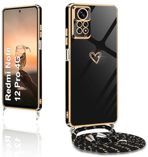 Funda con Cordón para Xiaomi Redmi Note 12 Pro 4G - Carcasa Colgante Ajustable con Collar, Correa Antigolpes, TPU Suave Silicona
