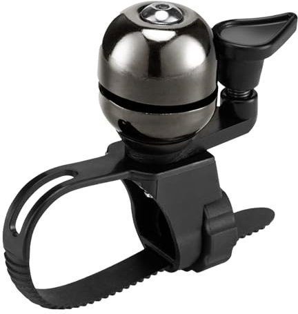 Retro Mini-Kupferklingel mit Schnellverschluss für Fahrräder, sphärisches Design, ideal für Mountainbike-Hörner und Fahrradzubehör (Black, 长9cm宽6.5cm高3cm)