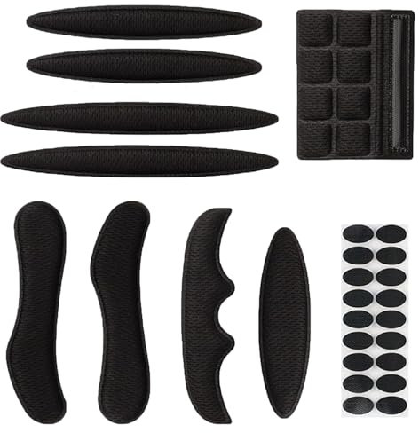1 Universal Fahrradhelm Polster Schaumstoffpolster Klettpunkte Kit Helm Polsterung Ersatz Innenpolster Klettverschluss Helmpolster,Fahrradhelm Pads Antikollisionsfutter Schwammschutz-Schwarz