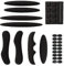 1 Universal Fahrradhelm Polster Schaumstoffpolster Klettpunkte Kit Helm Polsterung Ersatz Innenpolster Klettverschluss Helmpolster,Fahrradhelm Pads Antikollisionsfutter Schwammschutz-Schwarz