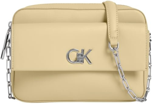 Calvin Klein Damen Crossbody Bag Tasche Re-Lock Pocket mit Drehverschluss, Gelb (Parsnip), Einheitsgröße