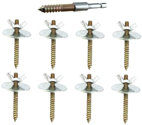 GANAZONO Pigeon Cage Bird Accessories 9pcs Bird Cage Screws Set with Gaskets M5*50 Perch Fixing Screws for Hamster Springboard and Bird Cage Accessories Hardware Components