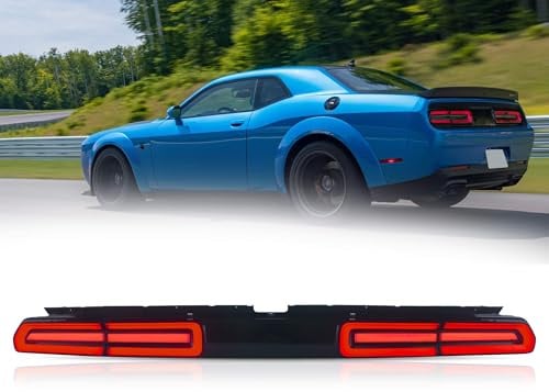 QSJKLC Auto Rückleuchten, Für Dodge Challenger 3rd Gen Coupe 2008-2014 Auto Rücklicht Satz, Auto Heckleuchte Ersatz Zubehör,A-Red