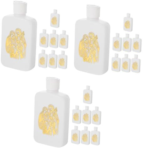 OUNONA 24pcs Tiny Water Bottles Refillable Holy Water Bottles for Church Decor Baptism Decorations