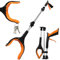 Adiwo Pince Ramasse Objet, Magnétique Pince Telescopique 91CM, Pince pour Ramasser Sans se Baisser avec Pointes Magnétiques et Rotatives à 360°, Ntidérapante Pour Aux Personnes âgée(Orange)