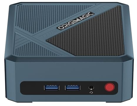 origimagic N1 Lite Mini PC, with Ryzen 7 5700U(up to 4.3GHz) Mini Computer,16G RAM 512GB SSD Gaming Mini Desktop PC, Dual HDMI/WiFi6/BT 5.2/RJ45/WOL/Auto Power On