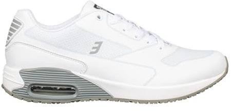 Oxypas Herren Juston Medical Professional Shoe, White with Grey Trim
