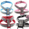 Creatwls Fashion Bling Diamant Glitzer PU Leder Kristall Halsband für Katze Hund verstellbares Hundegeschirr Brustgurt führen Pet