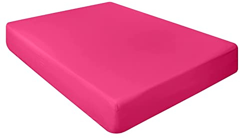 NIYS Luxury Bedding Finest 100% Egyptian Cotton 10/25CM Fitted Sheets (Super King, Fuschia)