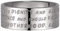 GILARDY GHR-R4WH21 Human Rights Ring R4 Edelstahl Gravur Menschenrechte (White/Silver, 66 (21.0))