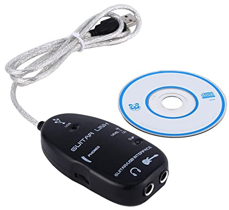 Acogedor Guitar to USB Interface Link Audio Cable, USB Guitar Cable for PC Recording Adapter,Support Microsoft Windows XP (SP2) and Windows Vista