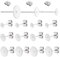 PandaHall Ele 60pcs clous boucles d'oreilles, 3 Tailles Boucles d'oreilles en acier inoxydable Poteau plat rond blanc Goujon de boucle d'oreille avec plateau pour la fabrication de bijoux, 4/6/8mm