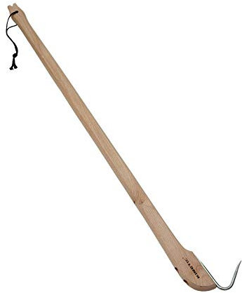 Kinetic Wooden Gaff, Holzgaff zum sicheren Landen von großen Fischen, in den Größen 50cm und 100cm, mit Sicherheitsschlaufe (Holzgaff 50cm)