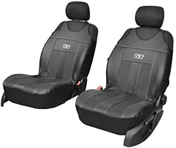 Sitzbezüge GT Kunstleder Universal mehrere Farben modernes Design geeignet für Jeep Cherokee vordere Sitze GT SCHWARZ