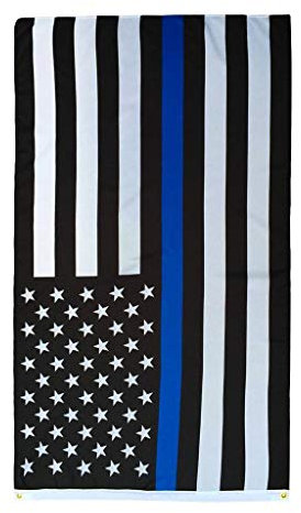 Inzopo USA-Polizei-Flagge, dünn, Blau, 90 x 150 cm