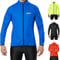 FDX Men’s Cycling Jacket - Waterproof Lightweight Breathable Cycle Rain Tops - High Visibility Full Sleeves Taped Seams Reflective Jersey - Windproof Coat for Running, Bike Racing (Blue Medium)