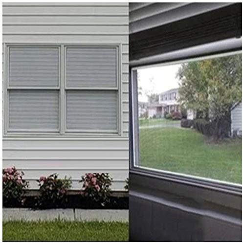 One Way Window Film Privacy Glass Film Heat Reducing Film Opaque No Glue Static Cling Sticker Blackout Blinds for Office, Bathroom Living Room and Kitchen,for Outside,60x200cm(23x78)