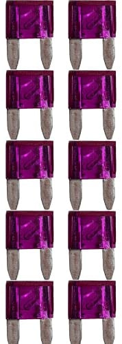 baytronic 10x Kfz-Flachstecksicherung Mini (violett 3A)