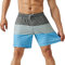 MaaMgic Herren 4 Way Stretch Badehose Schnelltrocknend Badeshorts Kurz Beachshorts für Strand und Wassersport MEHRWEG, Grau Blau, XXL