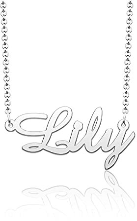 Korliya Personalized Name Necklace Copper Jewelry for Girls Name Necklace for Women Gold Name Necklace