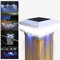 GEYUEYA Home Solar-Pfostenleuchte für den Außenbereich, LED, Solar-Zaun-Pfostenlampe, Solar-Gartenleuchten, IP65, wasserdicht, für den Garten, Deck, Holzpfosten (weiß + blau)