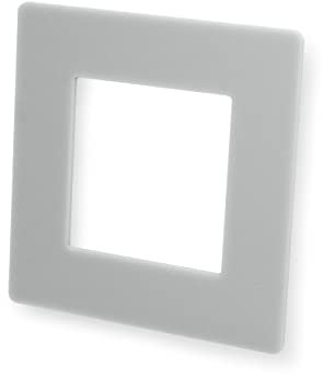 Single Light Switch Surround Acrylic Finger Plate Panel Socket (Grey Gloss)