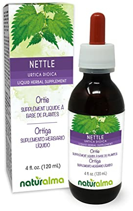 Naturalma Nettle (Urtica dioica) Leaf and Root Alcohol-Free Tincture - 4 fl oz Liquid Extract in Drops - Herbal Supplement - Vegan