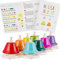 THE TWIDDLERS Buntes 8-Noten Handglockenset mit Notenheft & Geschenkbox - Regenbogenfarben Handglocke Musik, Musikalische Früherziehung für Babys & Kinder