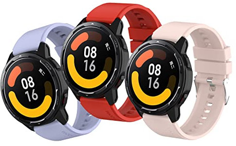 MIJOBS 3 Cinturini per Xiaomi Watch S1 Active, S2 e S1 Pro - Cinturino in Silicone