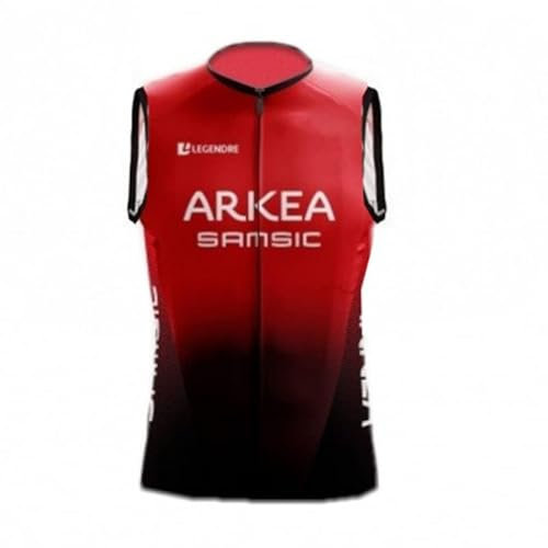 SGCIKER 2022 World Tour pro Team ARKEA windbreaker Gilet coupe-vent vêtements pour homme,vtt windstopper cyclisme vest (XL)