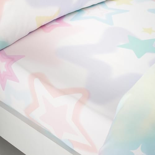 Catherine Lansfield Ombre Stars Double Fitted Sheet White