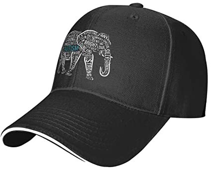 831 Damen Herren Baseball Cap Autismus-Bewusstsein-Elefant Angeln Hüte Reine Farbe Baseballmütze Vintage Trucker Kappe Für Kletter Draussen Angeln