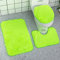 Reyox Badvorleger Set 3 Teilig, Weiche Hochflor Badematte rutschfest, Mikrofaser Flauschig Badteppich für Toilett WC Badezimmer Grün 3 STK