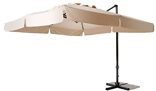 Yellow shop - GARDA Ombrellone decentrato da Giardino mt 3x2 in alluminio richiudibile da esterno Arredo Piscina, Gazebo, Terrazze, Balconi (Beige)