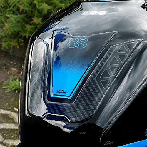 Resin Bike Aufkleber Motorrad Kompatibel Mit Suzuki GSX 8S 2023. Schutz Motorrad Tankpad Von Hülle PU Graffi. Aufkleber 3D mit Harz Beschichtet