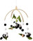 TROYSINC Bettglocke, Panda Mobile Baby Windspiele, Neugeborenen Bettglocke mit Filzbällen, Panda Bettglocke, Krippe Mobile,für Jungen und Mädchen(B)